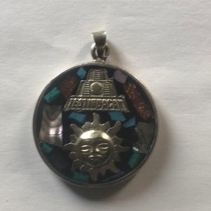 .925 Mayan Sun Calendar Pendant (Free Ship)